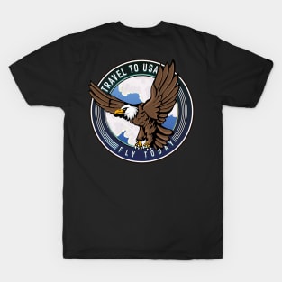 Travel to USA - Fly today travel logo T-Shirt